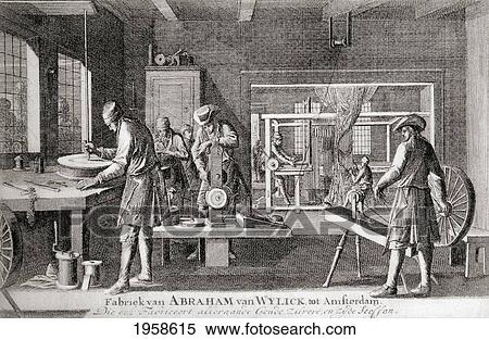 The Factory Of Abraham Van Wylick Showing The Silk Industry In Amsterdam In The 17Th Century. From Geschiedenis Van Nederland, Published 1936. View Large Photo Image Stock Photography - The Factory Of Abraham Van Wylick Showing The Silk Industry In Amsterdam In The 17Th Century. From Geschiedenis Van Nederland, Published 1936.. Fotosearch