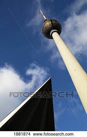The Fernsehturm Tv Tower View Large Photo Image Picture - The Fernsehturm Tv Tower. Fotosearch