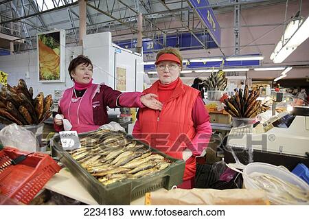 The fish market in the central market, Riga, Latvia. View Large Photo Image Stock Image - The fish market in the central market, Riga, Latvia.. Fotosearch