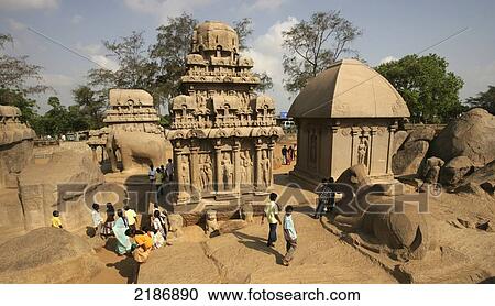 The Five Rathas Mahablipuram/ Mamallapuram Tamil Nadu India View Large Photo Image Stock Image - The Five Rathas Mahablipuram/ Mamallapuram Tamil Nadu India. Fotosearch