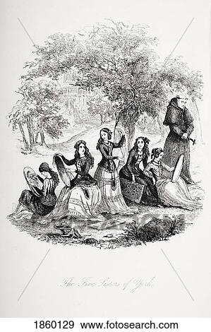 Stock Photo - The Five Sisters Of York. Illustration From The Charles Dickens Novel Nicholas Nickleby By H. K. Browne Known As Phiz. Fotosearch