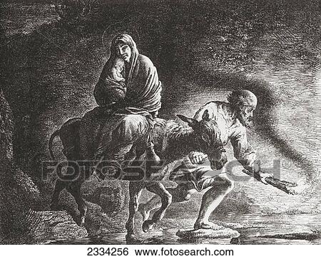 The Flight To Egypt After The Painting By Christian Wilhelm Ernst Dietrich. From Histoire Des Peintres, ÉCole Allemande, Published 1875 View Large Photo Image Stock Photograph - The Flight To Egypt After The Painting By Christian Wilhelm Ernst Dietrich. From Histoire Des Peintres, ÉCole Allemande, Published 1875. Fotosearch