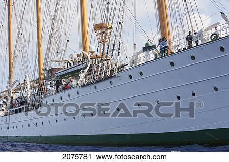 The Four-Mast Barquentine, Chilean Navy Training Ship Esmeralda In Hanga Roa Harbour, Rapa Nui (Easter Island), Chile View Large Photo Image Stock Image - The Four-Mast Barquentine, Chilean Navy Training Ship Esmeralda In Hanga Roa Harbour, Rapa Nui (Easter Island), Chile. Fotosearch
