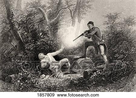 The Fratricide At Wyoming From A 19Th Century Print Engraved By J C Armytage After H Warren View Large Photo Image Stock Photo - The Fratricide At Wyoming From A 19Th Century Print Engraved By J C Armytage After H Warren. Fotosearch
