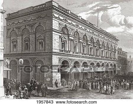 Stock Image - The Free Trade Hall, Manchester, England In The Late 19Th Century. From Our Own Country Published 1898. Fotosearch