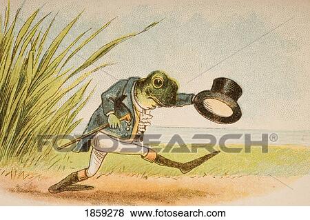 Stock Photo - The Frog Who Would A Wooing Go From Old Mother Goose's Rhymes And Tales. Illustrated By Constance Haslewood. Published By Frederick Warne & Co London And New York Circa 1890S. Chromolithography By Emrik & Binger Of Holland. Fotosearch