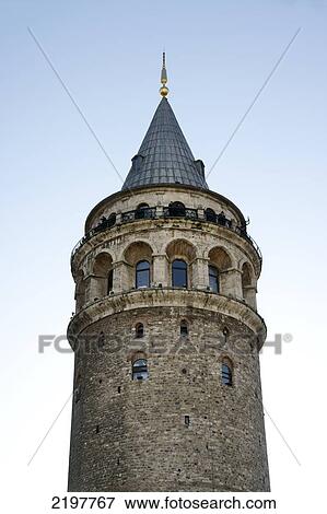 The Galata Tower, Galatasary, Istanbul, Turkey View Large Photo Image Stock Photo - The Galata Tower, Galatasary, Istanbul, Turkey. Fotosearch