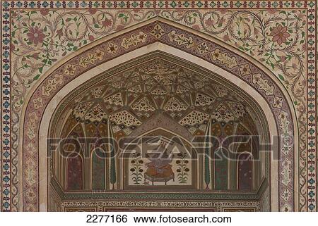 Stock Photograph - The Ganesh Pol (Ganesh Gate), Amber Fort; Jaipur, India. Fotosearch