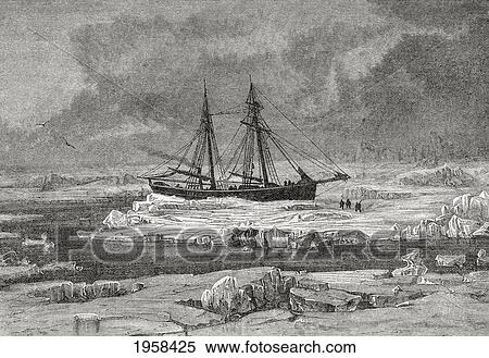The Germania Stuck In The Pack Ice During The Second German North Polar Expedition In 1869. From El Mundo En La Mano Published 1875. View Large Photo Image Stock Photography - The Germania Stuck In The Pack Ice During The Second German North Polar Expedition In 1869. From El Mundo En La Mano Published 1875.. Fotosearch