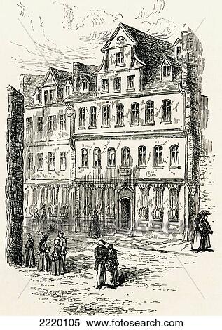 The Goethe House, Frankfurt Am Main, Hesse, Germany In The 19Th Century. From Pictures From The German Fatherland Published C. 1880. View Large Photo Image Stock Photography - The Goethe House, Frankfurt Am Main, Hesse, Germany In The 19Th Century. From Pictures From The German Fatherland Published C. 1880.. Fotosearch