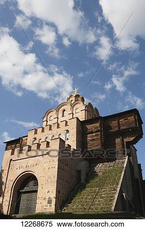 The Golden Gate, a reconstructed section of the old city fortifications; Kiev, Ukraine View Large Photo Image Stock Photography - The Golden Gate, a reconstructed section of the old city fortifications; Kiev, Ukraine. Fotosearch