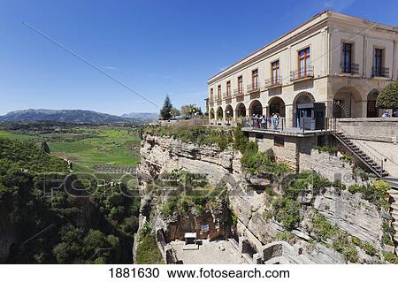 The Gorge And National Parador; Ronda, Malaga, Andalusia, Spain View Large Photo Image Stock Image - The Gorge And National Parador; Ronda, Malaga, Andalusia, Spain. Fotosearch
