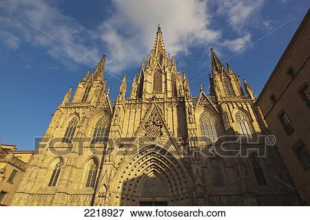 Stock Photo - The Gothic Cathedral; Barcelona Spain. Fotosearch