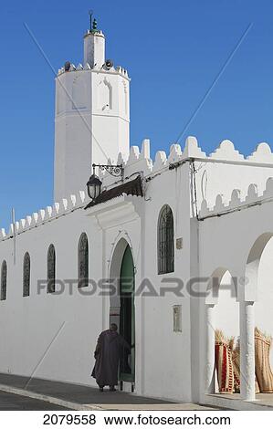 The Grand Mosque; Asilah Morocco View Large Photo Image Stock Photo - The Grand Mosque; Asilah Morocco. Fotosearch
