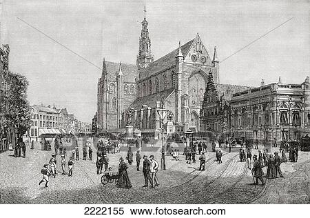 The Grote Kerk Or St. Bavokerk In The Grote Markt, Haarlem, The Netherlands In The 19Th Century. From Pictures From Holland By Richard Lovett, Published 1887. View Large Photo Image Stock Photography - The Grote Kerk Or St. Bavokerk In The Grote Markt, Haarlem, The Netherlands In The 19Th Century. From Pictures From Holland By Richard Lovett, Published 1887.. Fotosearch