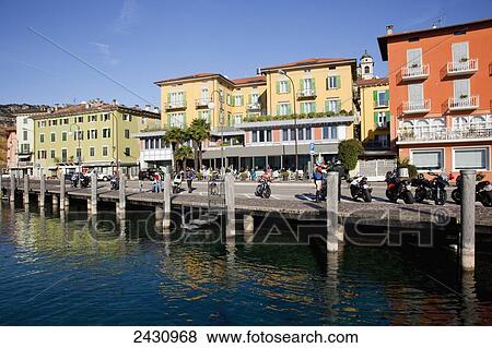 The harbour of Lake Garda; Malcesine, Verona, Italy View Large Photo Image Stock Photo - The harbour of Lake Garda; Malcesine, Verona, Italy. Fotosearch