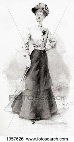 Stock Photograph - The Height Of Fashion In 1904. From The Century Illustrated Monthly Magazine, May To October 1904.. Fotosearch