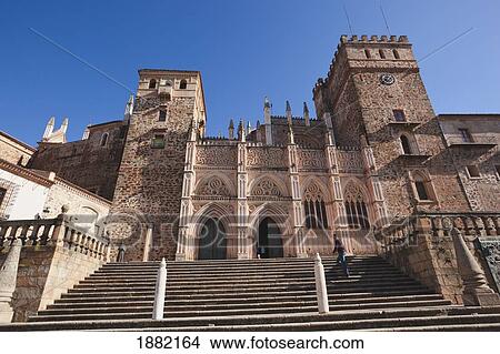 The Hieronymite Monastery Of Santa Maria De Guadalupe; Guadalupe, Caceres, Spain View Large Photo Image Picture - The Hieronymite Monastery Of Santa Maria De Guadalupe; Guadalupe, Caceres, Spain. Fotosearch