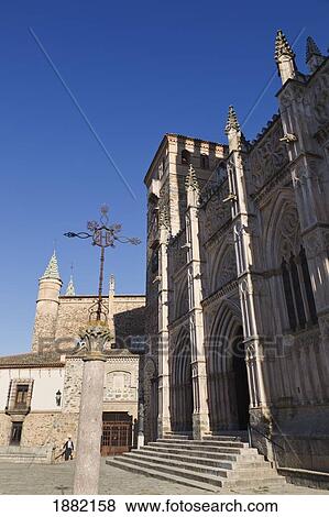Stock Photo - The Hieronymite Monastery Of Santa Maria De Guadalupe; Guadalupe, Caceres, Spain. Fotosearch