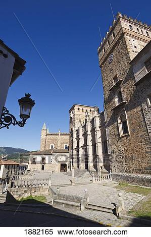 Stock Photography - The Hieronymite Monastery Of Santa Maria De Guadalupe; Guadalupe, Caceres, Spain. Fotosearch