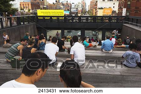 The High Line urban park, Manhattan; New York City, New York, United States of America View Large Photo Image Stock Image - The High Line urban park, Manhattan; New York City, New York, United States of America. Fotosearch
