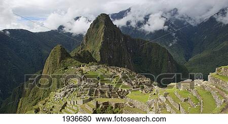 Stock Image - The Historic Inca Site Machu Picchu; Peru. Fotosearch