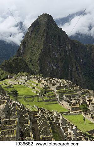 Stock Image - The Historic Inca Site Machu Picchu; Peru. Fotosearch