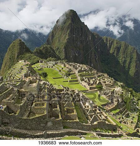 Stock Image - The Historic Inca Site Machu Picchu; Peru. Fotosearch