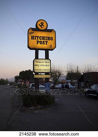 Stock Photo - The Hitching Post restaurant, made famous by the film Sideways; Buellton, California, United States of America. Fotosearch