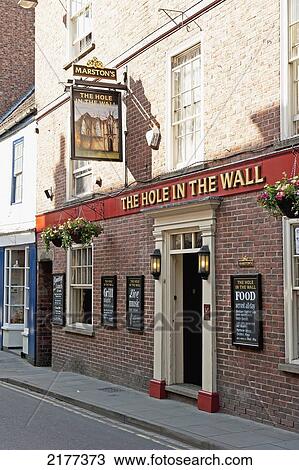 Stock Image - The Hole In The Wall Pub; York England. Fotosearch