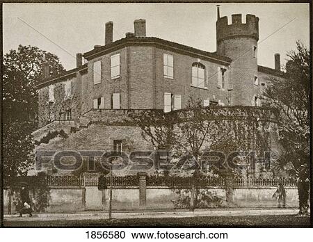 Stock Image - The House In Which Toulouse Lautrec Was Born In Albi Tarn France From A Photograph From The Book Toulouse Lautrec By Gerstle Mack Published 1938. Fotosearch