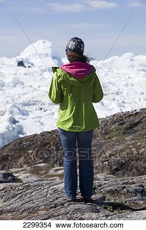 Picture - The Ilulissat Icefjord, World Heritage Site And The Largest Glacier In The Northern Hemisphere. Greenland.. Fotosearch