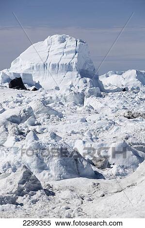 Stock Photography - The Ilulissat Icefjord, World Heritage Site And The Largest Glacier In The Northern Hemisphere. Greenland.. Fotosearch
