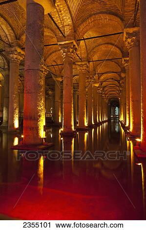 The inside of Basilica Cistern in Sultanahmet; Istanbul, Turkey View Large Photo Image Stock Image - The inside of Basilica Cistern in Sultanahmet; Istanbul, Turkey. Fotosearch
