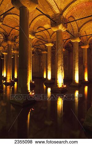 The inside of Basilica Cistern in Sultanahmet; Istanbul, Turkey View Large Photo Image Stock Photo - The inside of Basilica Cistern in Sultanahmet; Istanbul, Turkey. Fotosearch