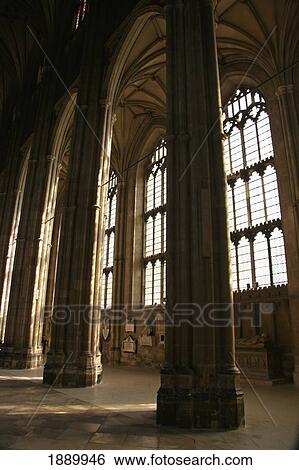 Stock Photograph - The Interior Of Canterbury Cathedral. Fotosearch