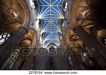 Picture - The interior of St Giles Cathedral; Edinburgh, Scotland. Fotosearch