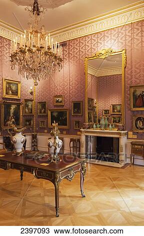 Stock Image - The interior of the Wallace Collection; London, England. Fotosearch