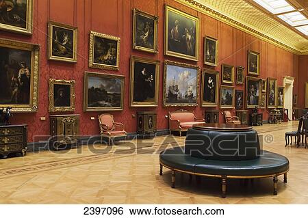 Stock Photograph - The interior of the Wallace Collection; London, England. Fotosearch