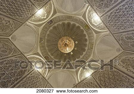The Intricate Craftsmanship Is Evident In The Ceiling Within The Barber's Mosque; Kairouan, Tunisia, North Africa View Large Photo Image Stock Photo - The Intricate Craftsmanship Is Evident In The Ceiling Within The Barber's Mosque; Kairouan, Tunisia, North Africa. Fotosearch