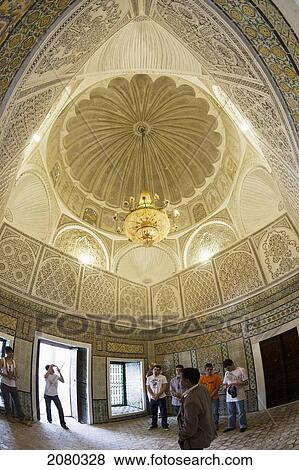 The Intricate Craftsmanship Is Evident In The Ceiling Within The Barber's Mosque; Kairouan, Tunisia, North Africa View Large Photo Image Stock Photo - The Intricate Craftsmanship Is Evident In The Ceiling Within The Barber's Mosque; Kairouan, Tunisia, North Africa. Fotosearch