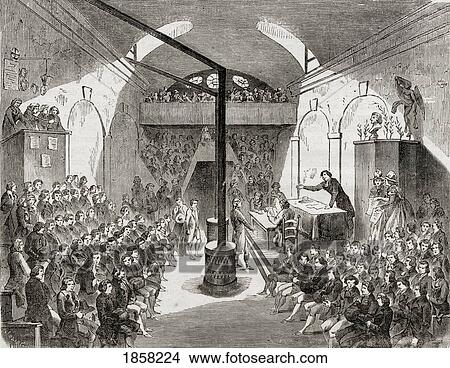 Picture - The Jacobins Club. (1789-1794) From Histoire De La Revolution Francaise By Louis Blanc.. Fotosearch