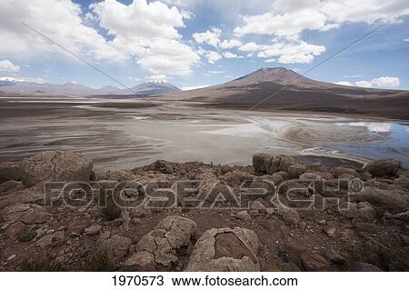 Stock Image - The Laguna Leon In Antofagasta Region, Chile. Fotosearch
