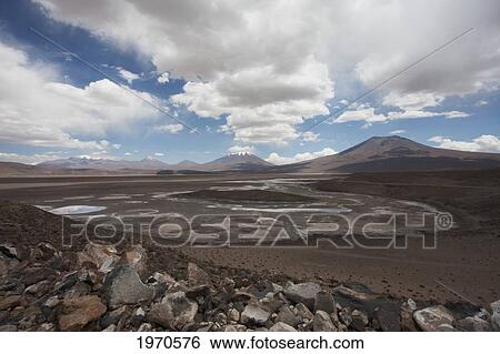 Stock Photograph - The Laguna Leon In Antofagasta Region, Chile. Fotosearch