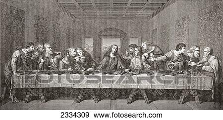The Last Supper After Leonardo Da Vinci. From Histoire Des Peintres, ÉCole Florentine, Published 1876 View Large Photo Image Stock Photo - The Last Supper After Leonardo Da Vinci. From Histoire Des Peintres, ÉCole Florentine, Published 1876. Fotosearch