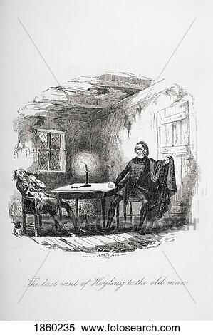 Stock Photography - The Last Visit Of Heyling To The Old Man. Illustration From The Charles Dickens Novel The Pickwick Papers By H. K. Browne Known As Phiz. Fotosearch