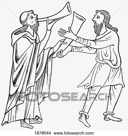 Picture - The Legend Of Saint Patrick's Horn. From The Book Short History Of The English People By J. R. Green, Published London 1893.. Fotosearch