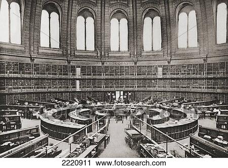 Stock Image - The Library, Reading Room, British Museum, London, England In The Late 19Th Century. From London, Historic And Social, Published 1902.. Fotosearch