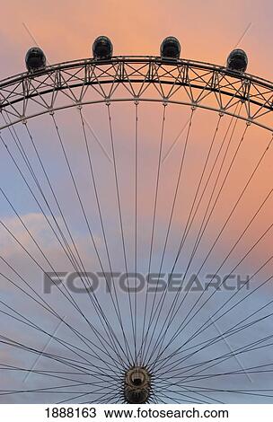 The London Eye At Dusk, Close Up View Large Photo Image Stock Image - The London Eye At Dusk, Close Up. Fotosearch