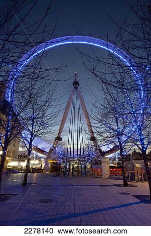 The London Eye at dusk; London, England View Large Photo Image Stock Image - The London Eye at dusk; London, England. Fotosearch